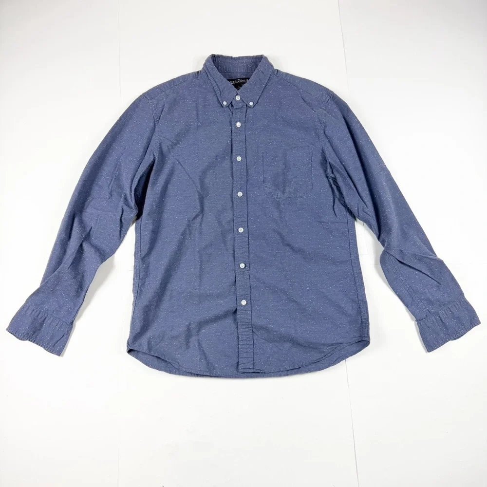 J. Crew Mercantile Casual Navy Button-Down Shirt‎ Large
